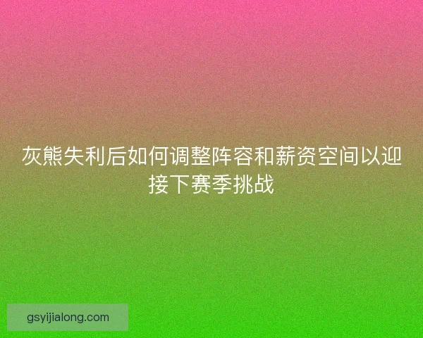 灰熊失利后如何调整阵容和薪资空间以迎接下赛季挑战